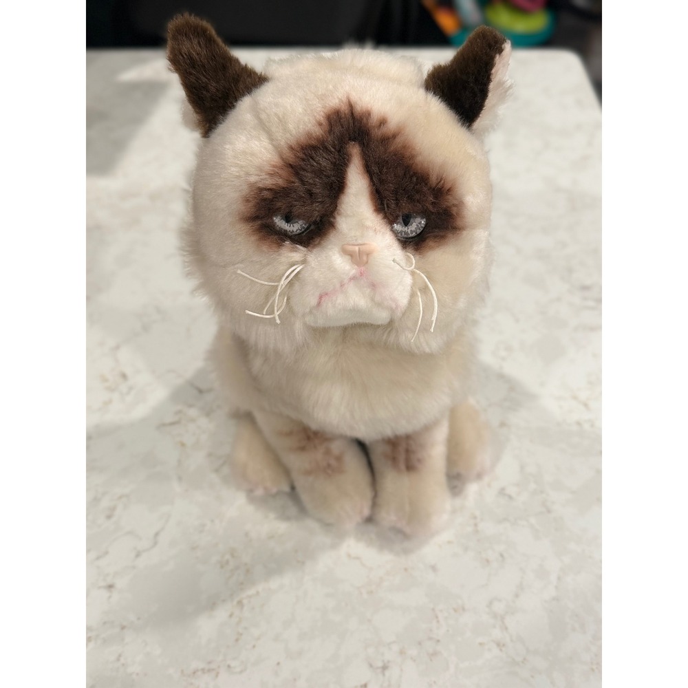 GUND Grumpy Cat Plush Stuffed‎ Animal Cream Brown Meme Cat 4040133